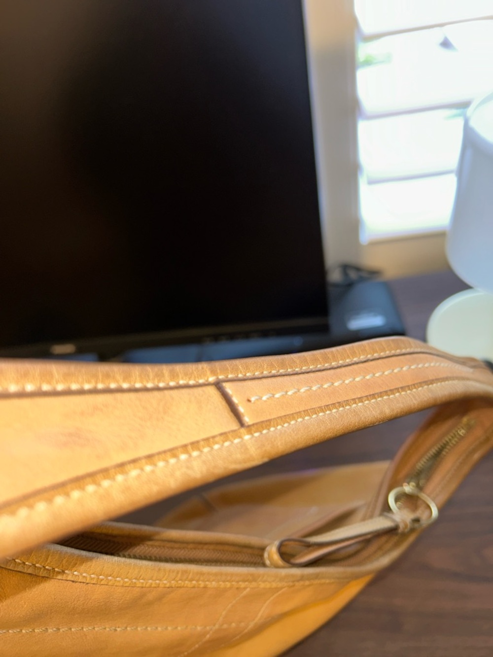 Coach Leather Shoulder Hobo Bag in Tan - Picture 12 of 14